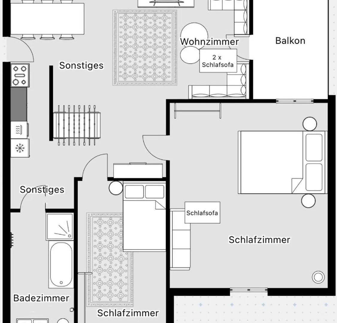 120Qm/ City Loft/ Tischkicker 함브루크 0*,